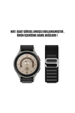 Samsung Galaxy  Uyumlu  Watch 6 Classic 47mm İçin Kordon Alpine Loop Siyah