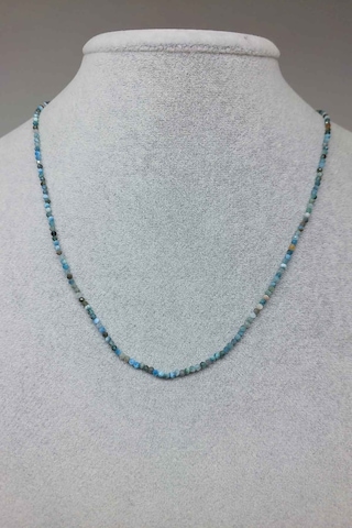 Apatit Taşı 2mm Kolye (Sabit Klipsli) Gri