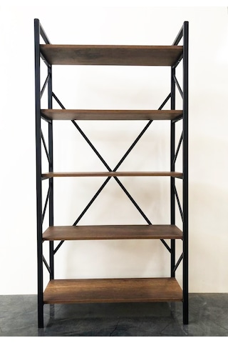 Metingüneşmobilya Güneş Metal Dekoratif Ahşap Kitaplık 90X180 Cm