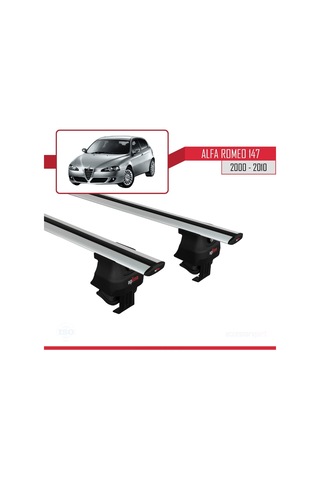 Alfa Romeo 147 2000-2010 Arası İle Uyumlu Ace-4 Ara Atkı Tavan Barı Gri