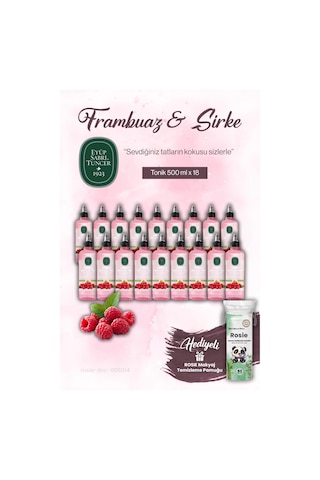 Eyüp Sabri Tuncer 500 Ml Frambuaz Sirke Tonik 18'li Ve Rosıe