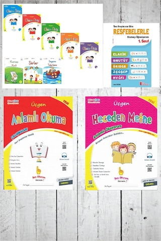 Üçgen 1.sınıf Heceden Metne + anlamlı Okuma + okuma Dizisi 8 Li