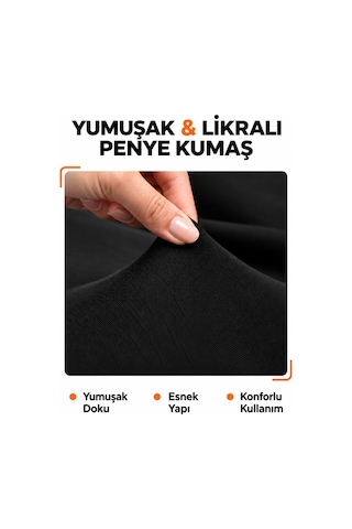 Siyah Peugeot Partner Penye Oto Koltuk Kılıfı - Marka Yeni Logo Baskılı