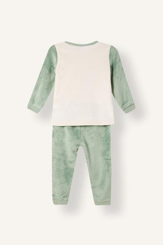 Defacto Dinozor Baskılı Pelüş 2li Pijama Takımı Erkek Bebek I2368a526cwkh434 Haki-kh434