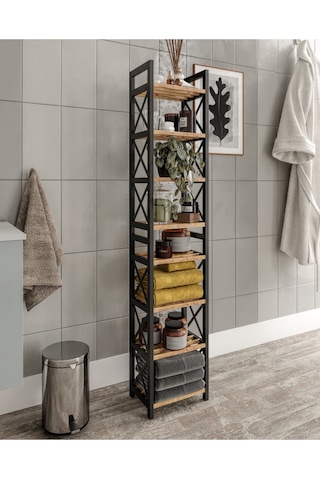 Mini Dekoratif Banyo Rafı Havluluk Peçetelik 8 Katlı Çok Renkli