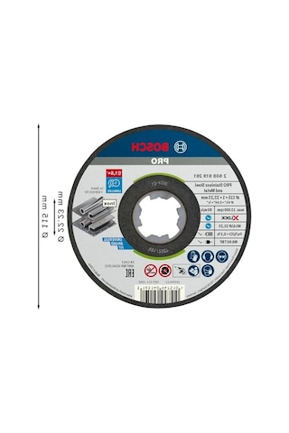Düz Kesme Diski Seti, Ø115 Mm, Inox Ve X-lock Uyumlu