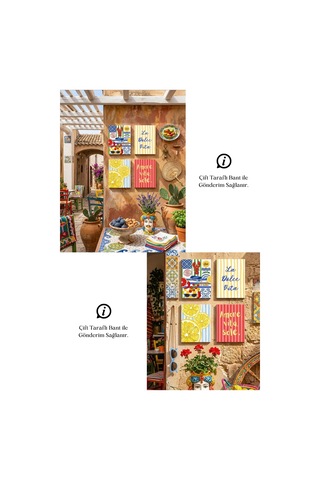 La Dolce Vita Tablo Seti 4lü Set Sicilya Temalı 15x20 Cm Mdf