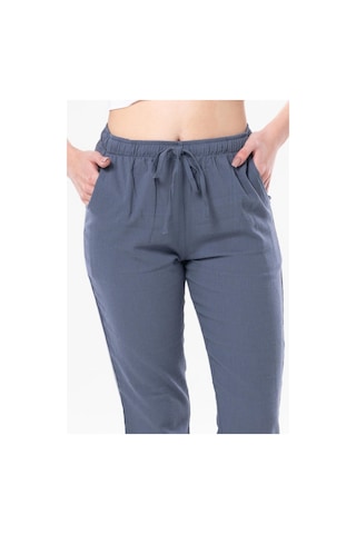 Eliş Şile Bezi Şile Bezi Çift Cepli Unisex Yazlık Pantolon İndigo İndg-indigo İndigo