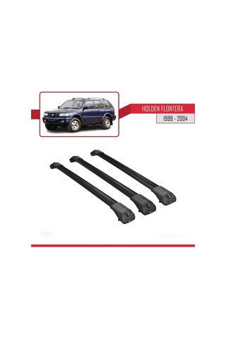 Holden Frontera 1999-2004 Arası İle Uyumlu Ace-1 Ara Atkı Tavan Barı Siyah 3 Adet Bar