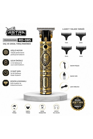 Komple Metal Saç Sakal Traş Makinesi Usb Şarjlı - T Bıçak - Rd-085 5477