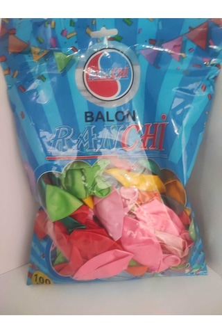 100lu Metalik Karışık Renk Lateks Balon 1.nci Kalite 14/a Çok Renkli