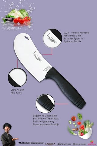 Eco Serisi Mutfak Bıçak Seti Et Sebze Börek 7 Li Set Mft-7856 Siyah