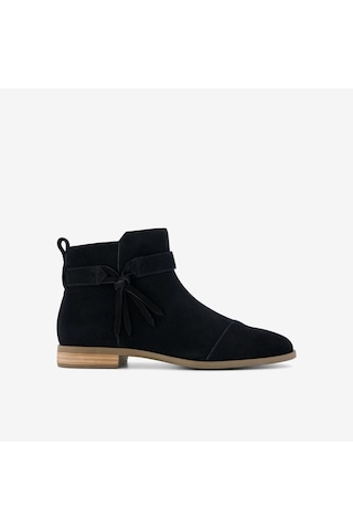 10023621 Black Suede Bot Kadın 10023621 Toms Stacey Ankle Bootie