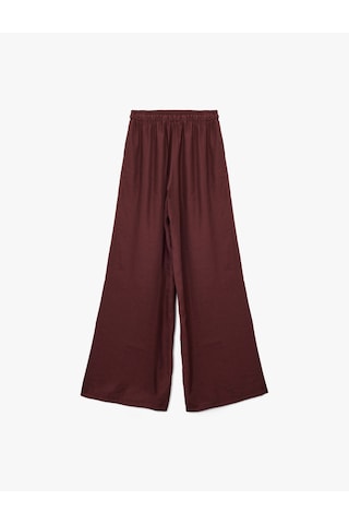 Koton Modal Cep Detaylı Beli Lastikli Bağcıklı Bol Pantolon Bordo 5sak40187ew Bordo