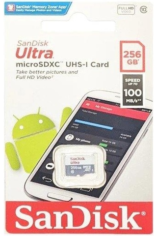Sandisk Ultra 256GB 100MB/S Microsdxc Uhs-I Hafıza Kartı SDSQUNR-