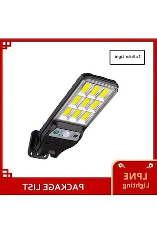 Fastbuy 1 Adet Güçlü Güneş Işığı Dış Mekan Led Duvar Lambası 3 Modlu Hareket Sensörlü Sokak Lambaları Bahçe Veranda Aydınlatm