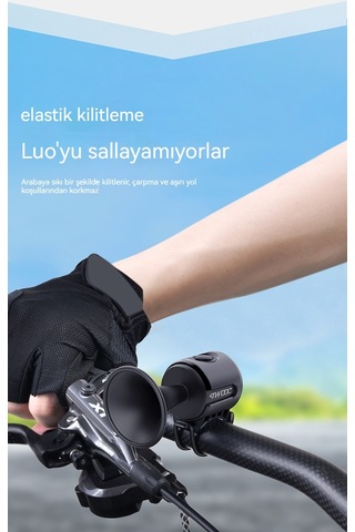 Jzcat Bisiklet Elektrikli Korna Dağ Bisikleti Kompakt Taşınabilir Çan - Siyah