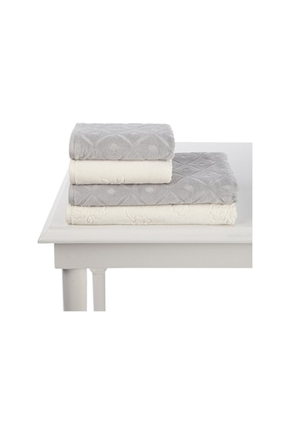 Özdilek Mayra Kadife Havlu Set 43793 Gri