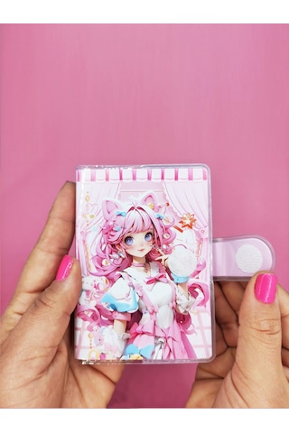 Doğum Günü Kızı A7 Not Defteri , Çıt Çıtlı Cep Defteri - Pembe Pembe