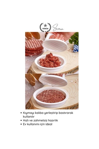 Kalıp Hamburger Köfte Presi Şekillendirici Kalıp Pratik Evde Burger Yapımı Kalıbı Aparatı Kolay Diğer