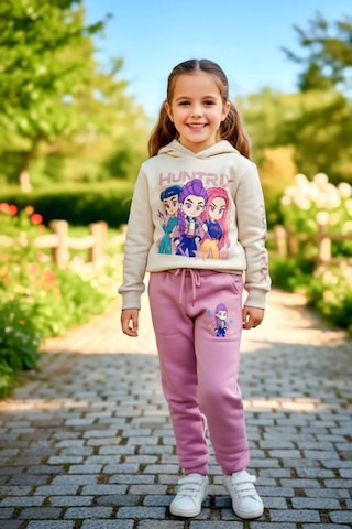 Koçak Kids 3 İplik Huntrix Kız Çocuk Eşofman Takım Pembe