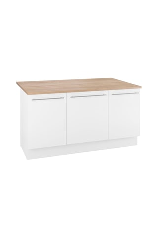 Katrina Mutfak Adası Alt Modül 150 Cm Beyaz Tezgah Dahil