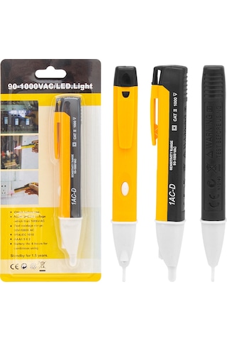 Temassız Faz Kontrol Kalemi 90v-1000v Ac Voltaj Tester Gerilim Tester