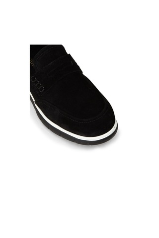 Deery Erkek Hakiki Süet Siyah Loafer Ayakkabı - 02045msyhe01