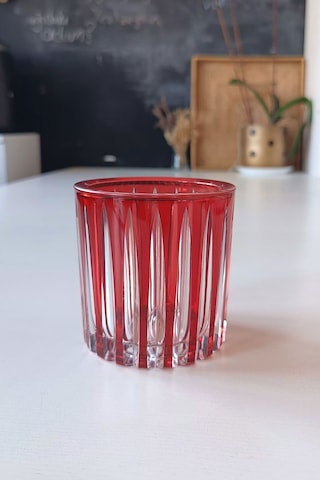 Kesme Cam Mumluk Kırmızı Beykoz Cam Kırmızı