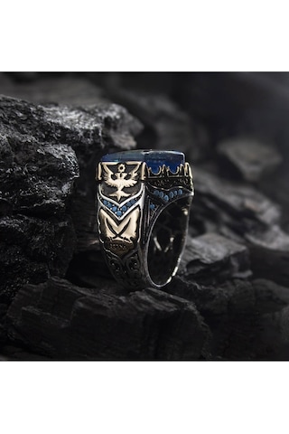 Islam Usta Tasarımı Miras Gümüş Erkek Yüzük