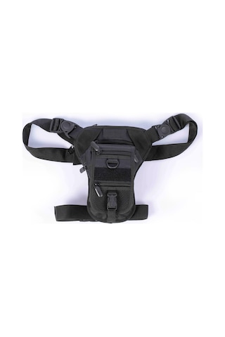 Tactical Siyah Özel Bölmeli Silah Taşıma Bel Ve Bacak Çantası Siyah