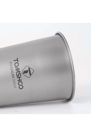 Tomshoo Dış Mekan Kamp Titanyum Kupa Saf Titanyum Su Kupası Bira Bardağı Taşınabilir Gümüş