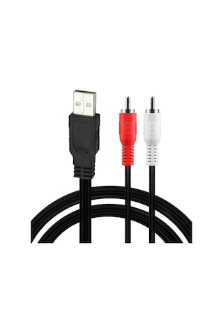 Sones Junsunmay 1,5 M Usb 2.0 Erkek - 2 Rca Erkek Video Av Dönüştürücü Ses Ayırıcı Kablo
