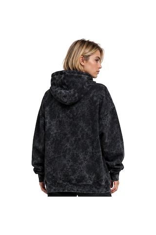 Sevbano Baskısız Basic Unisex Oversize Yıkamalı Premium Hoodie Sweatshirt Siyah