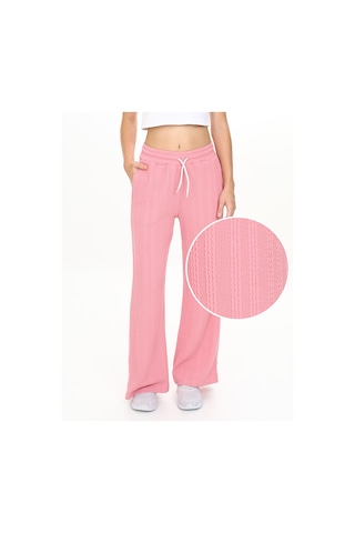 Denokids Kız Çocuk Geniş Paça Pembe Basic Eşofman Altı Renkli Pembe