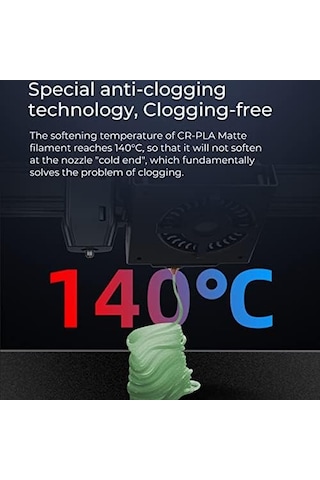 Creality Cr-pla Mat Filament 1,75 Mm 1,0 Kg Genişliğinde Piyasadaki%99 Fdm Yazıcılarla Uyumlu, Mat Siyah