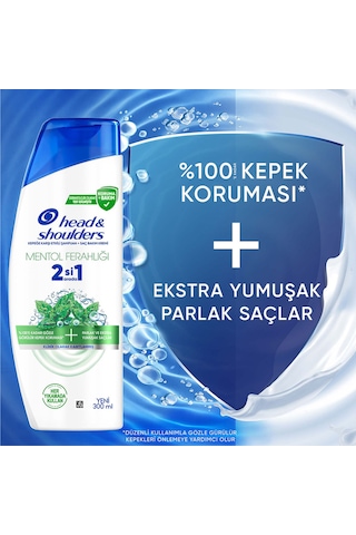 Head & Shoulders Mentol Ferahlığı 2'si 1 Arada Şampuan 300 Ml Tüm Saç Tipleri