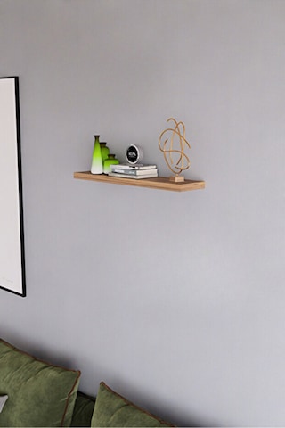 Alpa Ev Mobilya Minimal Tekli Duvar Rafı Seti Dekoratif Raf 50x15 Cm Atlantik Çam