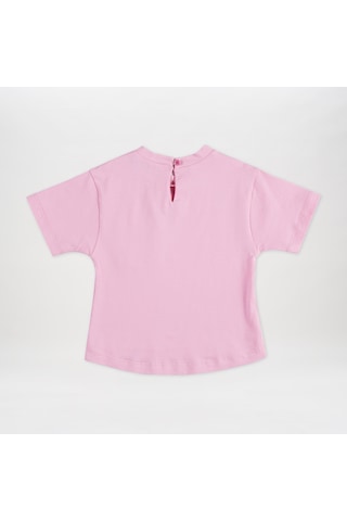 Panço Kız Çocuk Cebi Fırfır Detaylı T-shirt Beyaz 2411gb05011-4340 001 Panço