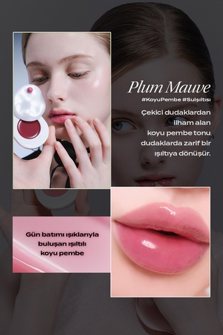 Nemlendirici Parlak Bitişli Renkli Dudak Balmı Objet By Kundal Dew Drop Lip Glaze Balm Plum Mauve