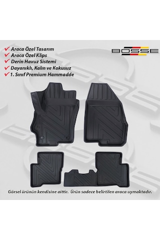 Fiat Linea Paspas Araca Özel 2007 Ve Sonrası BOSSE 3D Havuzlu Oto Paspas