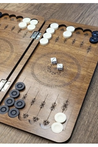 Seyahat Mini Mobil Çanta Tavla Seti 24 X 12 Cm