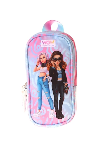 Wow Generation Kız Çocuk Wonderful Baskılı Pembe - Turkuaz İlkokul Kalem Çantası - Okul Kalemliği - W6071
