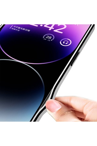 Apple Uyumlu iPhone 14 Pro Max Kılıf Ultra İnce Kamera Korumalı Pc + Deri Arka Yüzey X-pro Kılıf