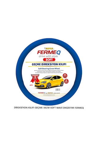 Direksiyon Kılıfı Geçme 38cm Soft Mavi Dkg001m Fermeq
