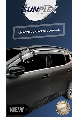 Sunplex Citroen C5 Aircross Kromlu Cam Rüzgarlığı 4lü Set 2017 Ve Üstü