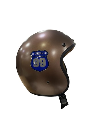 Bike Sky Retro Motosiklet Kaskı Gri