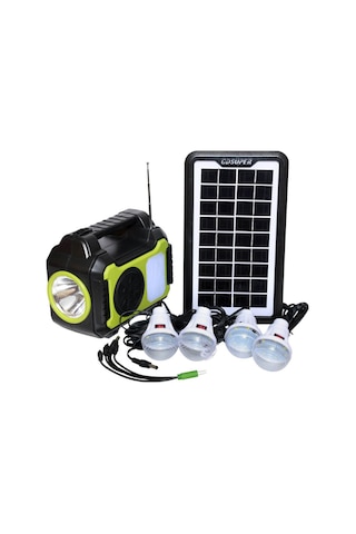 Güneş Enerji Panelli Bluetooth Hoparlör Aydınlatma Sistemi Powerbank Kamp Doğa Balık Karavan Fener