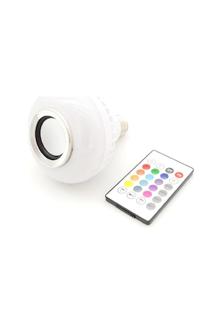Kumandalı Bluetooth Müzik Çalar Rgb Led Ampul Tasarruflu Işık