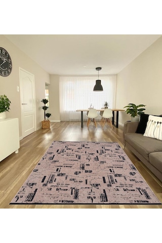 Çam Halı Bodrum Bdr 114 Bej Özel Latex Kaymaz Tabanlı Kilim